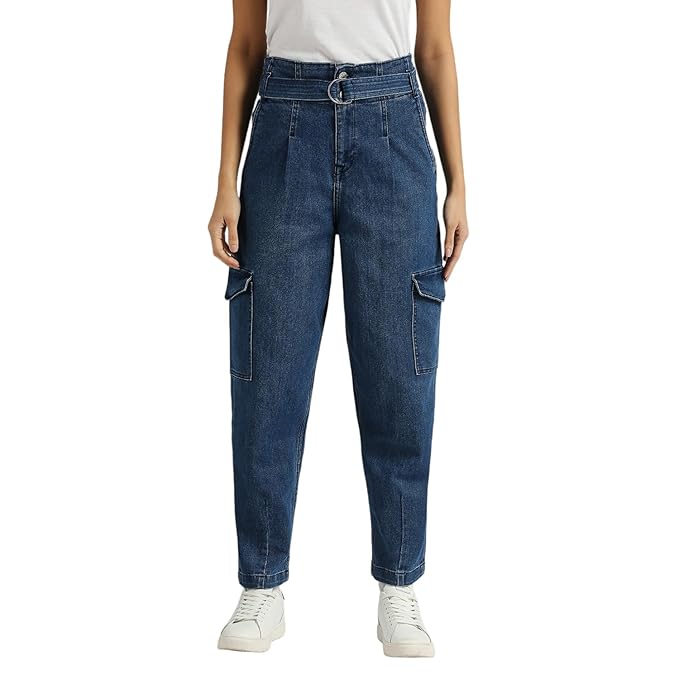 Pepe Jeans Women's Mid Rise Tapered Jeans